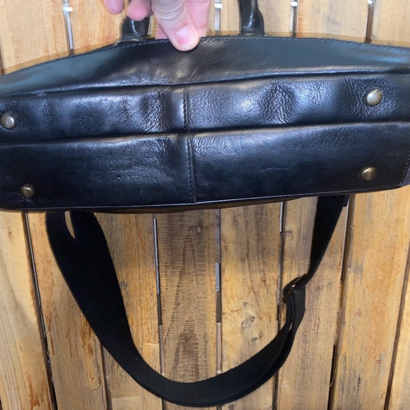 Fossil Black Canvas Laptop Nag with Leather Trim - Picture 10 of 11